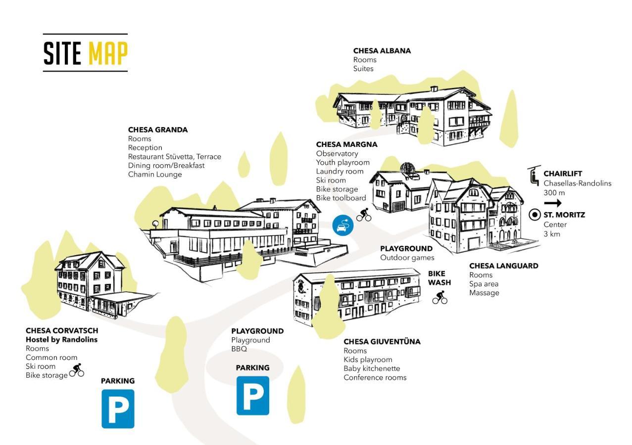 Randolins Familienresort Sankt Moritz Buitenkant foto